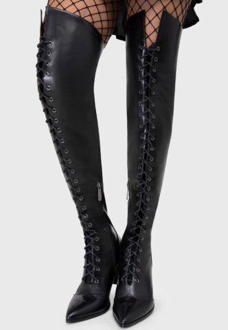 Killstar – Eveninghill Black – Girl Schuhe – Schwarz – EU 36 – 100% Polyurethan