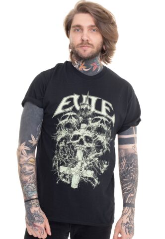 Evile – Riddick Skull – T-Shirt – Schwarz – S – 100% Baumwolle