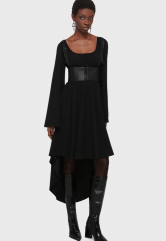 Killstar x Motionless In White – Eye Of Eris Black – Kleid – Schwarz – S – 95% Polyester, 5% Elastan