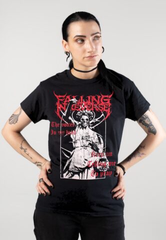 Falling In Reverse – Voice – T-Shirt – Schwarz – M – 100% Baumwolle