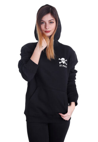 FC St. Pauli – Totenkopf II – Hoodie – Schwarz – L – 80% Baumwolle, 20% Polyester
