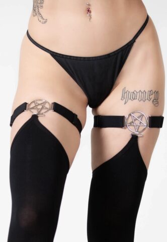 Killstar – Fiendish – Stockings – Schwarz – Onesize – 90% Polyamid, 10% Elastan