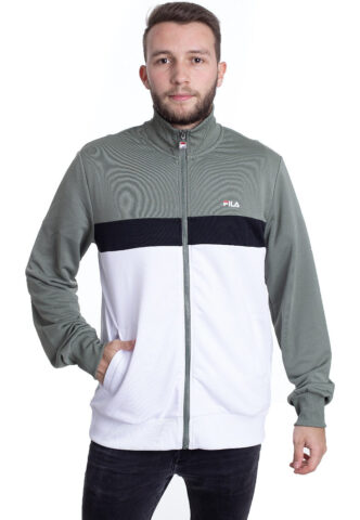 Fila – Sanga Sea Spray/Bright White/Black – Trainingsjacke – Grün – S – 100% Polyester