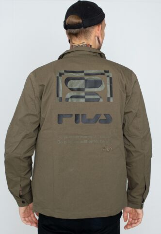 Fila – Termoli Coach Burnt Olive – Jacke – Grün – M – 59% Baumwolle, 39% Polyester, 2% Elastan