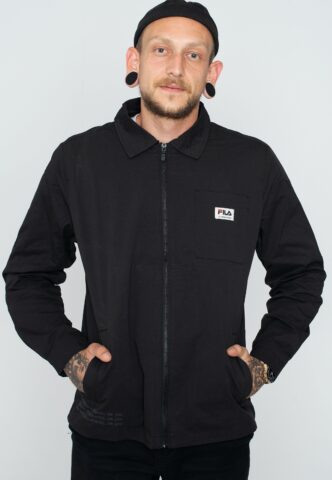 Fila – Termoli Coach Moonless Night – Jacke – Schwarz – L – 59% Baumwolle, 39% Polyester, 2% Elastan