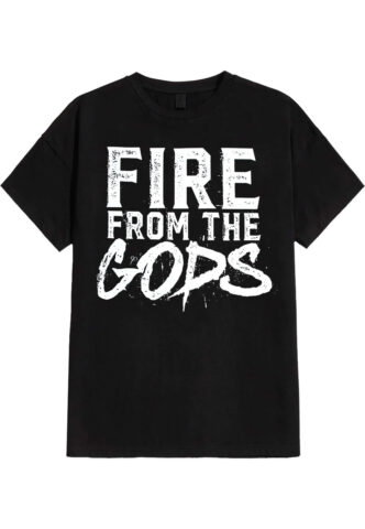 Fire From The Gods – Logo – T-Shirt – Schwarz – S – 100% Baumwolle