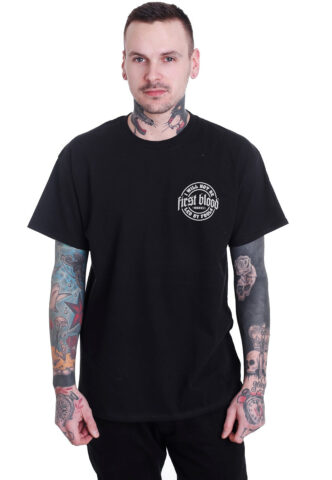 First Blood – Never Surrender – T-Shirt – Schwarz – L – 100% Baumwolle