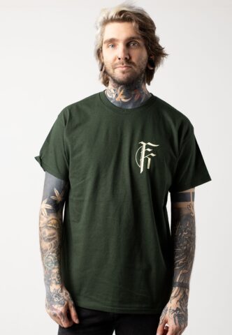 Fit For A King – Emblem Forest Green – T-Shirt – Grün – S – 100% Baumwolle