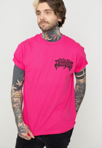 Fit For An Autopsy – Skull Heliconia – T-Shirt – Pink – M – 100% Baumwolle