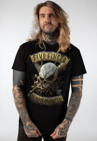 Five Finger Death Punch – Golden Horde – T-Shirt – Schwarz – S – 100% Baumwolle