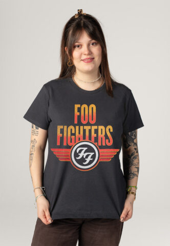 Foo Fighters – Wings Charcoal – T-Shirt – Grau – L – 100% Baumwolle