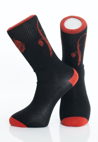 Foxblood – Foxblood Weeping Rose Black/Red – Socken