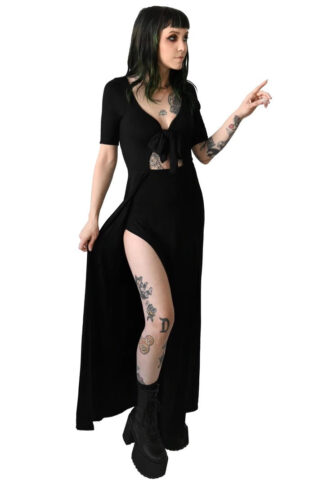 Foxblood – Marcie Maxie Black – Kleid – Schwarz – 4XL – 91% Modal, 9% Elastan