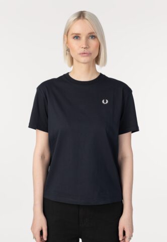 Fred Perry – Crew Neck Navy – T-Shirt – gid://shopify/Metaobject/122014793965 – Small – 100% Baumwolle