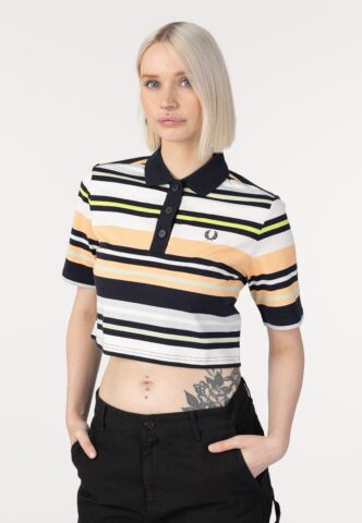 Fred Perry – Striped Polo Navy – Polo – Mehrfarbig – Medium – 100% Baumwolle