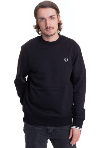 Fred Perry – Crew Neck Black – Sweater – Schwarz – M – 80% Baumwolle, 20% Polyester
