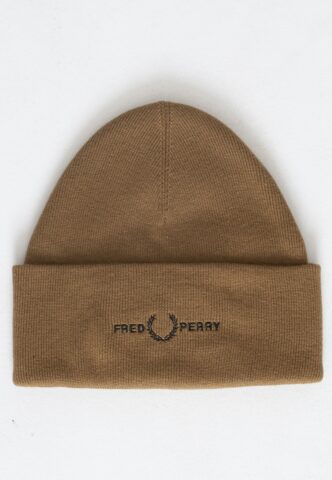 Fred Perry – Graphic Shaded Stone – Beanie – Braun – Onesize – 55% Polyacryl, 45% Baumwolle