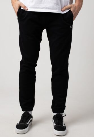 Fred Perry – Loopback Black – Jogginghose – Schwarz – L – 100% Baumwolle