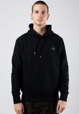 Fred Perry – Rave Graphic Black – Hoodie – Schwarz – M – 100% Baumwolle