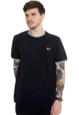 Fred Perry – Twin Tipped Navy – T-Shirt – Blau – XL – 100% Baumwolle