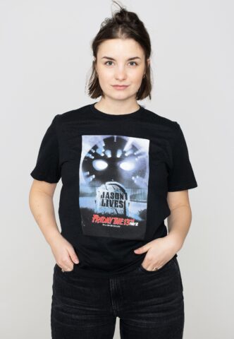 Friday The 13th – Jason Lives – T-Shirt – Schwarz – S – 100% Baumwolle
