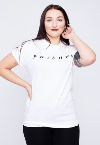 Friends – Logo Rolled Sleeve White – T-Shirt – Weiß – XXL – 100% Baumwolle