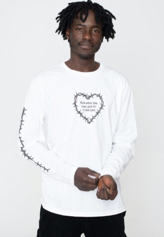 Fuchsteufelswild – Find Love – Longsleeve – Weiß – M – 100% Bio-Baumwolle