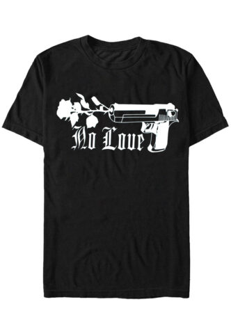 Fuchsteufelswild – No Love – T-Shirt – Schwarz – S – 100% Bio-Baumwolle