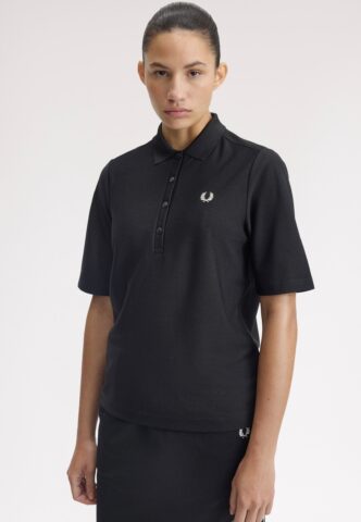 Fred Perry – Textured Jersey Black – Polo – Schwarz – Medium – gid://shopify/Metaobject/68981162221