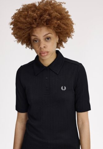 Fred Perry – Sheer Rib Black – Polo – Schwarz – Medium – gid://shopify/Metaobject/68981162221