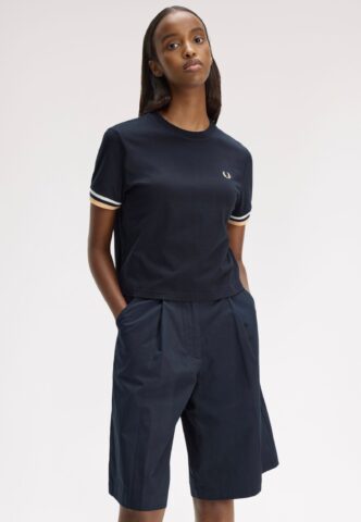 Fred Perry – Bold Tipped Navy – T-Shirt – gid://shopify/Metaobject/122014793965 – X-Small – 100% Baumwolle