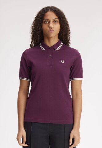 Fred Perry – Twin Tipped Plum/Ecru/Ecru – Polo – Lila – X-Small – 100% Baumwolle