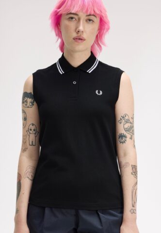 Fred Perry – Sleeveless Twin Tipped Black/White – Tank – Schwarz – X-Large – 100% Baumwolle
