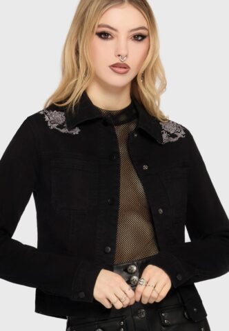 Killstar – In The Hollow Black – Jacke – Schwarz – S – gid://shopify/Metaobject/284636938477
