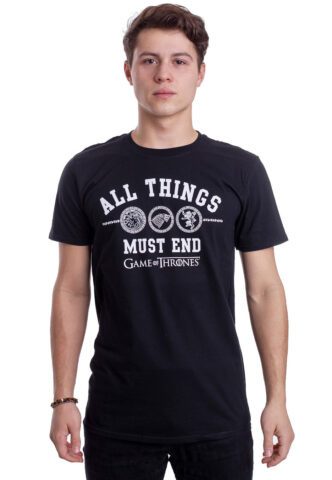 Game Of Thrones – All Things Must End – T-Shirt – Schwarz – XXL – 100% Baumwolle