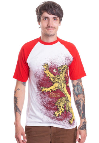 Game Of Thrones – Painted Lannister Raglan White – T-Shirt – Weiß – S – 100% Baumwolle,Jersey