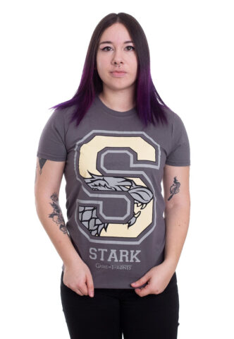 Game Of Thrones – Stark Varsity Charcoal – T-Shirt – Grau – M – 100% Baumwolle