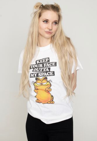 Garfield – My Space White – T-Shirt – Weiß – XL – 100% Baumwolle