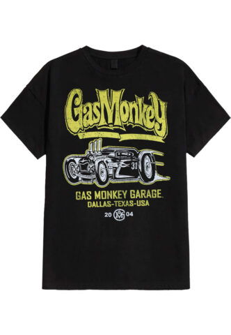 Gas Monkey Garage – Yellow Hot Rod – T-Shirt – Schwarz – L – 100% Baumwolle