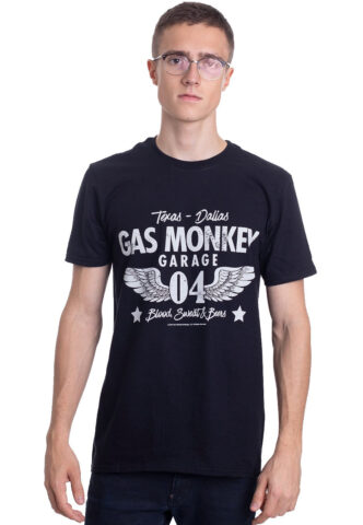 Gas Monkey Garage – 04 Wings – T-Shirt – Schwarz – S – 100% Baumwolle,Jersey