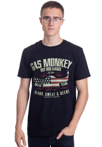 Gas Monkey Garage – American Viking – T-Shirt – Schwarz – S – 100% Baumwolle,Jersey