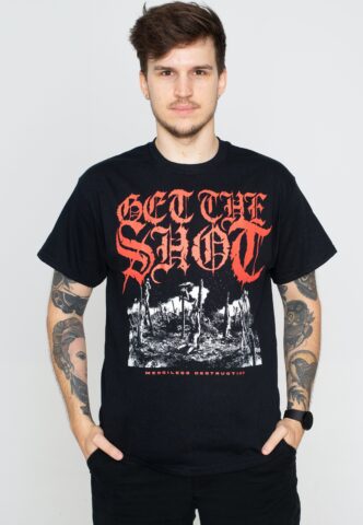 Get The Shot – Impaled – T-Shirt – Schwarz – M – 100% Baumwolle