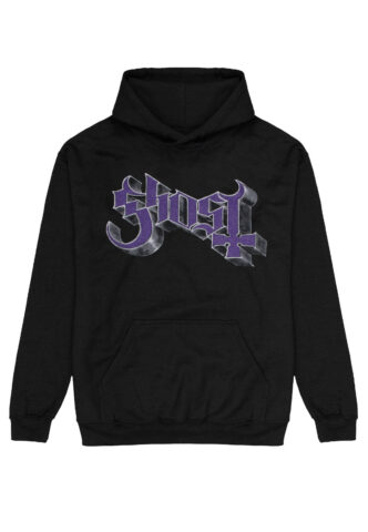 Ghost – Chrome Logo & Grucifix – Hoodie – Schwarz – XXL – 80% Baumwolle, 20% Polyester