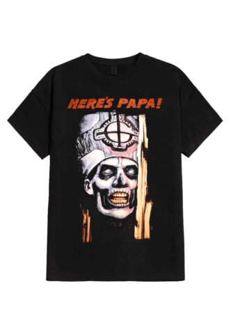 Ghost – Here’s Papa – T-Shirt – Schwarz – S – 100% Baumwolle
