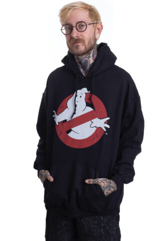 Ghostbusters – Distressed Logo – Hoodie – Schwarz – S – 50% Baumwolle, 50% Polyester,Schweiß