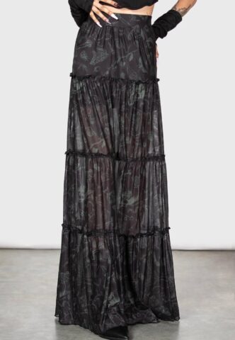 Killstar – Ghosted Woods Maxi – Rock – Schwarz – XS – 95% Polyester, 5% Elastan