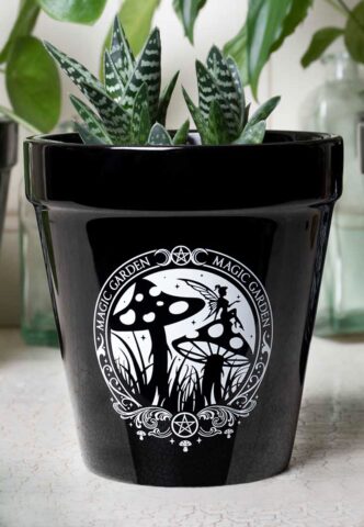Alchemy England – Magic Garden – Blumentopf – Schwarz – Onesize – Keramik