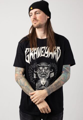 Graveyard – Monstertryck Black – T-Shirt – Schwarz – XXL – 100% Baumwolle