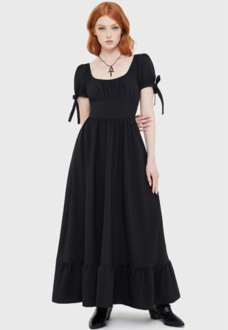 Killstar – Grim Gretchen Black – Kleid – Schwarz – S – 98% Polyester, 2% Elastan