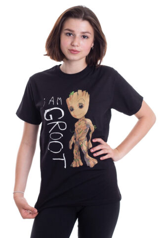 Guardians Of The Galaxy – I Am Groot Scribbles – T-Shirt – Schwarz – S – 100% Baumwolle